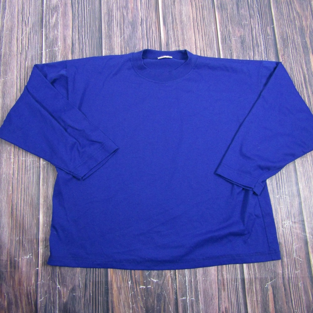 Sunbelt Sportswear T-Shirt Women One Size Blue Long Sleeve Grannycore USA
